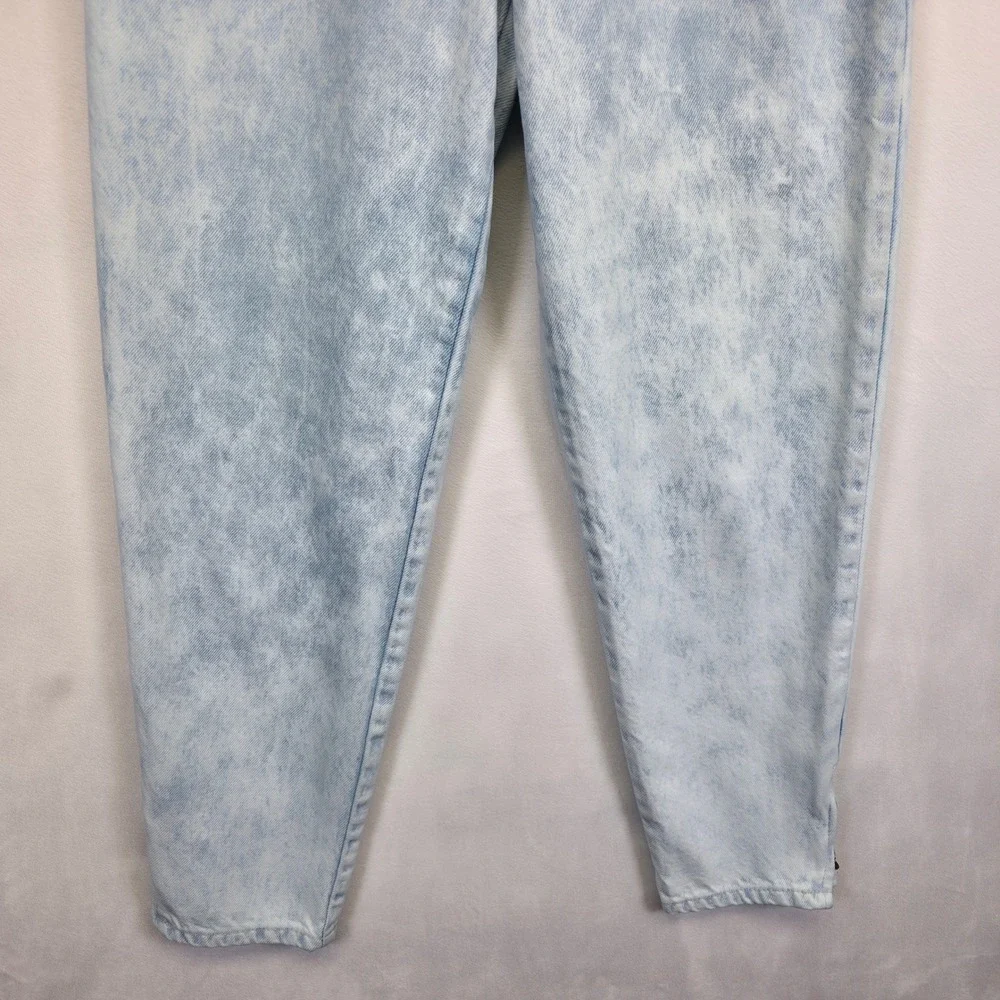 Vintage Bonjour Jeans Womens 2 Light Wash Y2K Acid Wash Mom‎ Grunge Streetwear